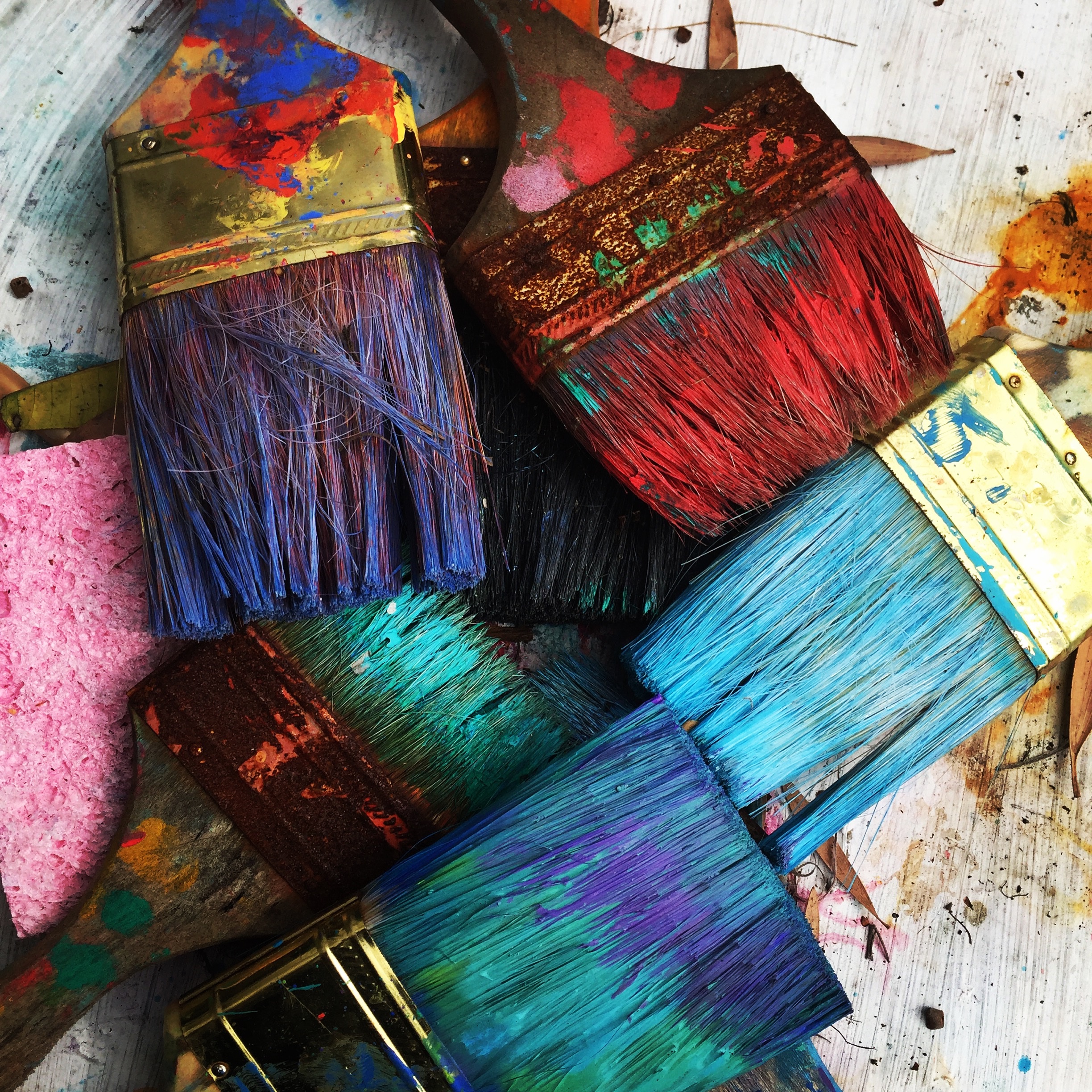 image of paint brushes