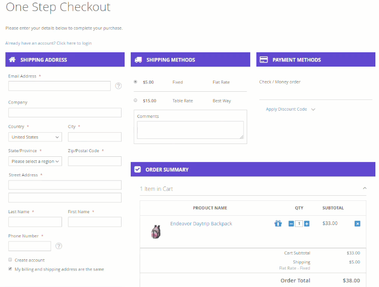 Graphic of perfectly designed and optimized checkout page